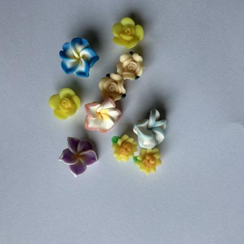 Flower Polymer Clay Beads, DIY 