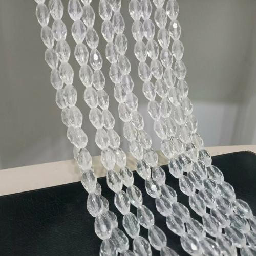 Tropfen Kristallperlen, Kristall, DIY, mehrere Farben vorhanden, 8x12mm, 10SträngeStrang/Tasche, 57PCs/Strang, verkauft von Tasche