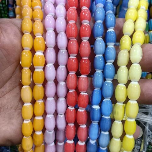 Handgefertigte Lampwork Perlen, poliert, DIY & glatt, keine, 8x12mm, ca. 35PCs/Strang, verkauft von Strang