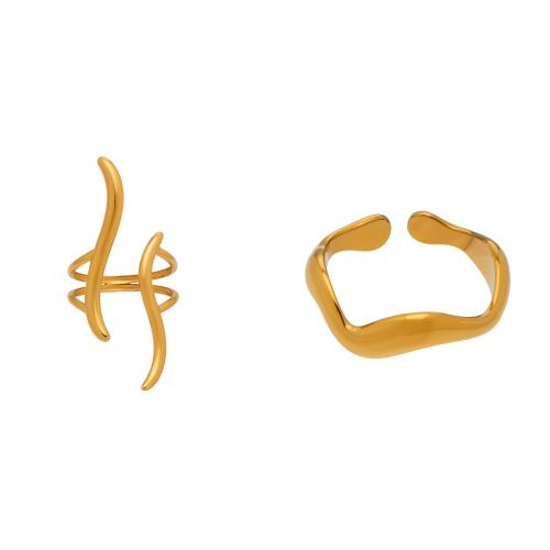 Edelstahl Fingerring, 304 Edelstahl, Vakuum-Ionen-Beschichtung, verschiedene Stile für Wahl & für Frau, keine, verkauft von PC