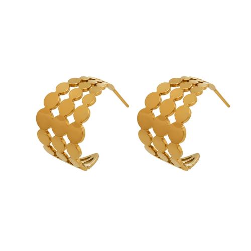 Edelstahl Stud Ohrring, plattiert, für Frau & hohl, keine, 14x20mm, verkauft von Paar