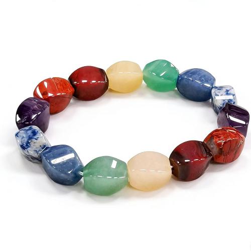 Edelstein Armband, mit elastischer Faden, handgemacht, zufällig gesendet & elastisch & für Frau, 10x14mm, Länge:ca. 7 ZollInch, verkauft von PC