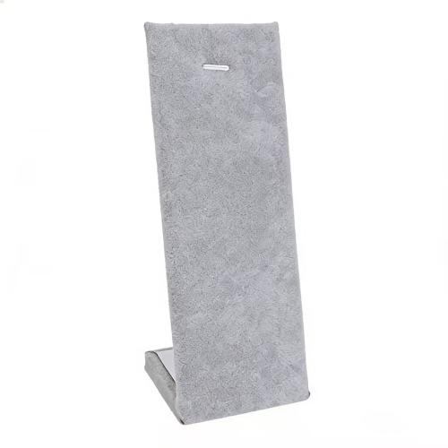 Baumwollsamt Kettenständer, mit Karton, Rechteck, grau, 72x200x65mm, 3000PCs/Menge, verkauft von Menge[