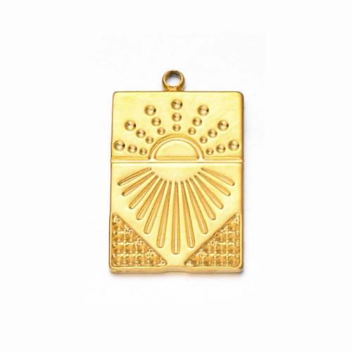 Edelstahl Anhänger, 304 Edelstahl, goldfarben plattiert, DIY & verschiedene Stile für Wahl, 5PCs/Tasche, verkauft von Tasche