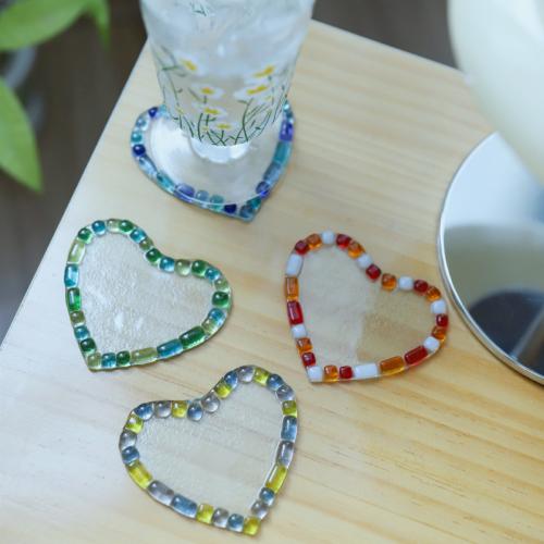 Verre à haute teneur en bore Tapis de tasse, styles différents pour le choix, Vendu par PC