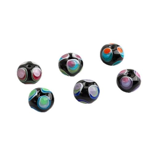 Glas Perle, rund, DIY, keine, 13x13mm, Bohrung:ca. 2mm, verkauft von PC