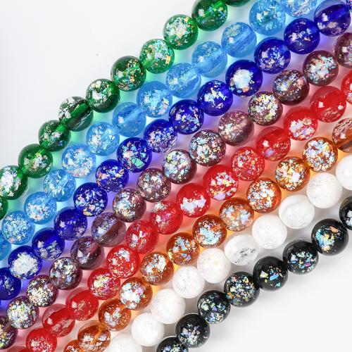 Vernickelt Glasperlen, Glas, rund, DIY, keine, 12x12mm, Bohrung:ca. 2mm, verkauft von PC