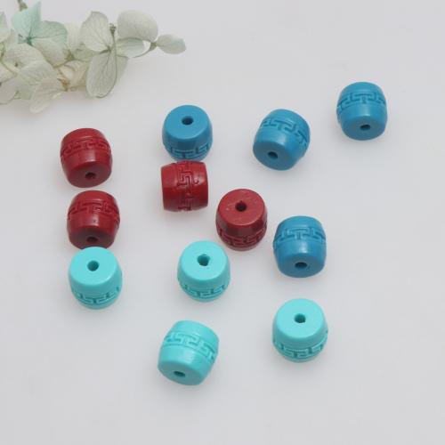 Harz Perlen Schmuck, Zylinder, Spritzgießen, DIY, keine, 8.7x8.7mm, 100PCs/Tasche, verkauft von Tasche
