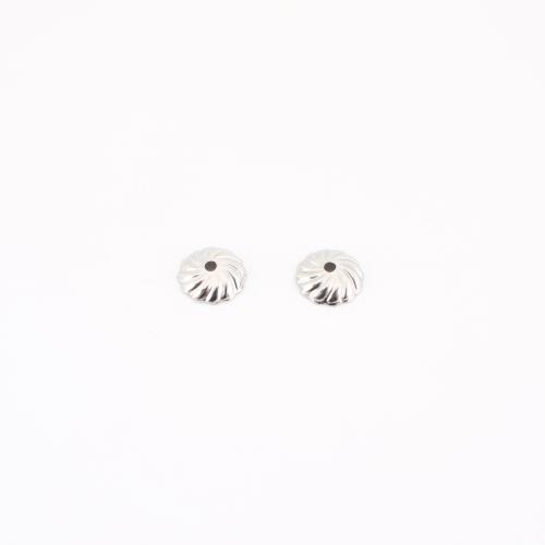 Edelstahl Bead Caps, 304 Edelstahl, DIY, originale Farbe, 7x7x2mm, verkauft von PC