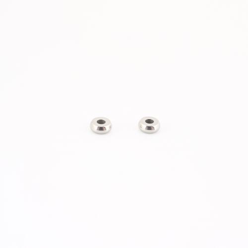 Edelstahl Perlen, 304 Edelstahl, DIY, originale Farbe, 6x6x2mm, verkauft von PC