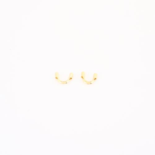 Edelstahl Schmuck Zubehör, 304 Edelstahl, Buchstabe U, goldfarben plattiert, DIY, 5x5x6mm, verkauft von PC