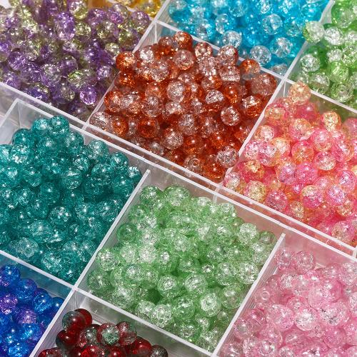 Knistern Glasperlen, Glas, rund, DIY, keine, 4mm, Länge:ca. 38 cm, verkauft von Strang