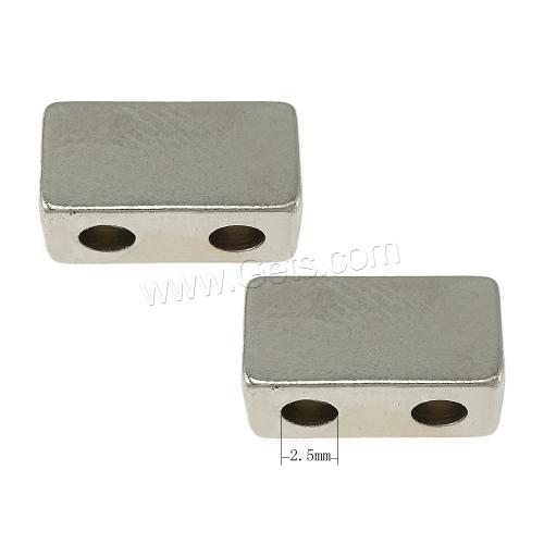 hématite magnétique, Placage, DIY & magnétisme de 3000 gauss & 2 trous, plus de couleurs à choisir, sans cadmium Environ 1mm,2.5mm, Vendu par paire