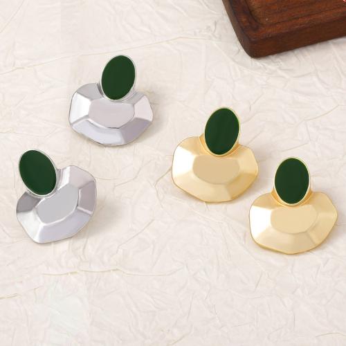 Emaille Zink Legierung Ohrstecker, Zinklegierung, plattiert, Modeschmuck & für Frau, keine, 26x29mm, verkauft von Paar