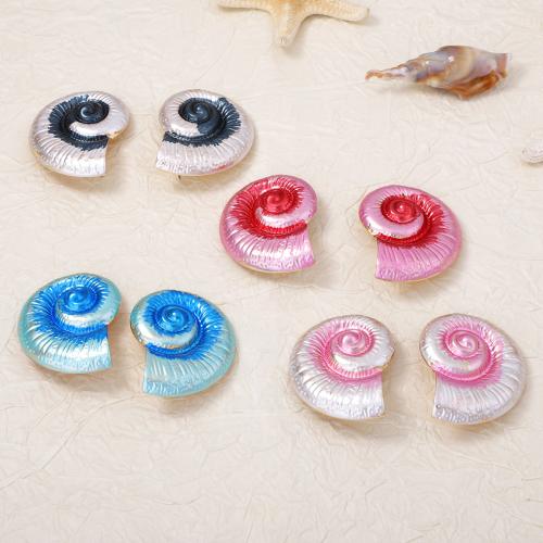 Eisen Stud Ohrring, Strandschnecke, plattiert, Modeschmuck & für Frau, keine, 34x45mm, verkauft von Paar