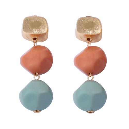 Zink Legierung Tropfen Ohrring, Zinklegierung, mit Kunststoff, Modeschmuck & für Frau, farbenfroh, 22x74mm, verkauft von Paar