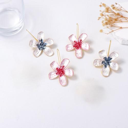 Zink Legierung Tropfen Ohrring, Zinklegierung, goldfarben plattiert, Modeschmuck & für Frau, keine, 41x62mm, verkauft von Paar