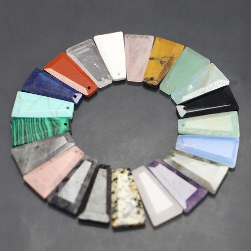 Edelstein Schmuck Anhänger, Geometrisches Muster, poliert, DIY & verschiedenen Materialien für die Wahl & facettierte, 25x13mm, verkauft von PC