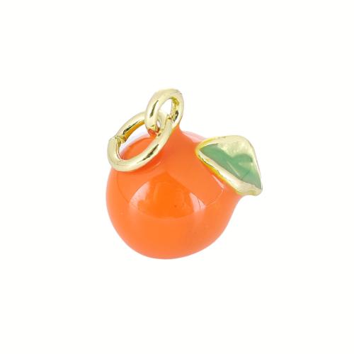 Эмаль латунь подвески, Латунь, плакирован золотом, DIY & эмаль продается PC