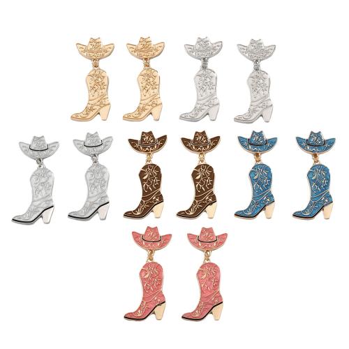 Emaille Zink Legierung Tropfen Ohrring, Zinklegierung, plattiert, Modeschmuck & für Frau, keine, 24x51mm, verkauft von Paar