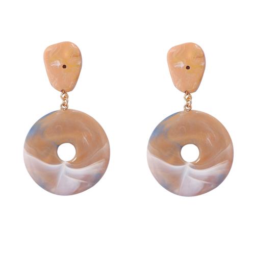 Acrylic Drop Earring, plated, fashion jewelry & for woman, multi-colored 