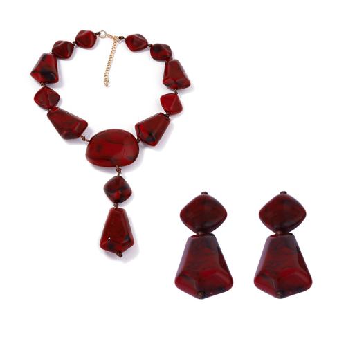 Conjuntos de joyería de la resina, diferentes estilos para la opción & para mujer, más colores para la opción, Vendido por Set