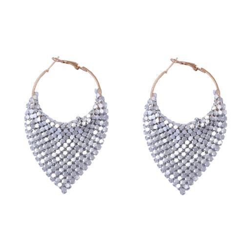 Gota pendiente de hierro, fundición, chapado, Joyería & para mujer, multicolor, 48x75mm, Vendido por Par