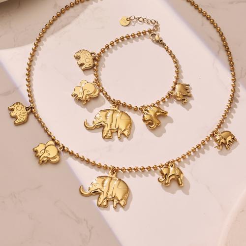 Наборы ювелирных украшений из нержавеющей стали, нержавеющая сталь, плакирован золотом, ювелирные изделия моды & разные стили для выбора & Женский, Много цветов для выбора, продается Strand