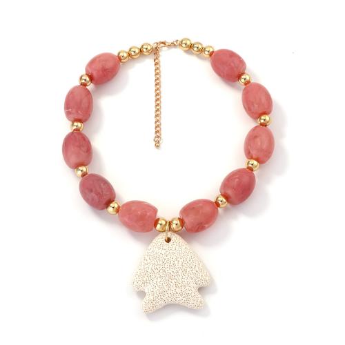 Смола воск шнур ожерелье, канифоль, с лава, с 2.7inch наполнитель цепи, ювелирные изделия моды & Женский, фиолетовый, длина:Приблизительно 16.1 дюймовый, продается Strand