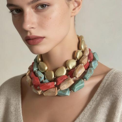 Смола воск шнур ожерелье, канифоль, ювелирные изделия моды & разные стили для выбора & Женский, Много цветов для выбора, продается Strand