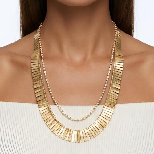 Ожерелье цинкового сплава , цинковый сплав, Другое покрытие, 2 шт. & ювелирные изделия моды & Женский, Много цветов для выбора, продается указан