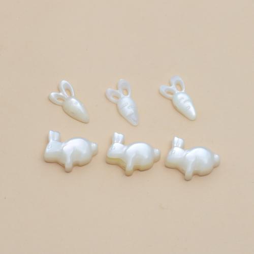 Бусины из натуральных белых ракушек, Белая ракушка, Поперечные отверстия & DIY & разные стили для выбора, продается PC