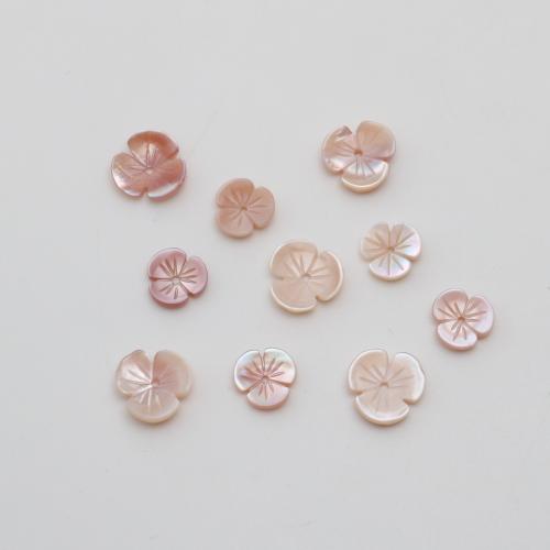 Природные стеклянные бусы, Розовая ракушка, Форма цветка, резной, DIY & разный размер для выбора, продается PC
