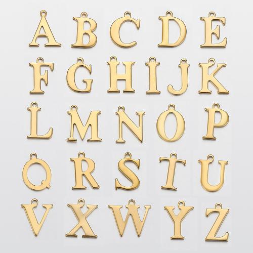 Stainless Steel Letter Pendant, 304 Stainless Steel, Alphabet Letter, plated, DIY Approx 1.5mm 