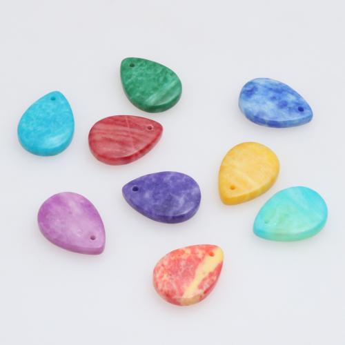 Императорский Джаспер подвески, Царский джаспер, Каплевидная форма, полированный, DIY, Много цветов для выбора отверстие:Приблизительно 1mm, продается PC