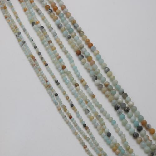 Бусины из амазонита, Амазонит, Круглая, DIY & разный размер для выбора & граненый, продается Strand