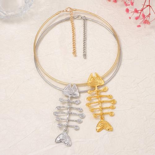 Ожерелье цинкового сплава , цинковый сплав, кость рыбы, Другое покрытие, ювелирные изделия моды & змея цепи & Женский, Много цветов для выбора длина:Приблизительно 14.5 дюймовый, продается Strand