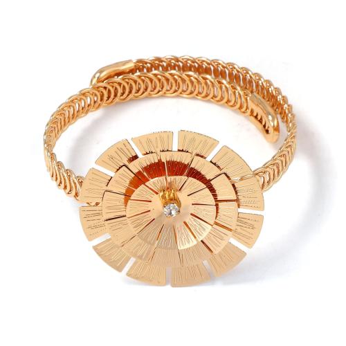 Железо Браслеты, плакирован золотом, ювелирные изделия моды & Женский & со стразами, внутренний диаметр:Приблизительно 53mm, продается PC