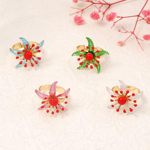 Eisen Finger Ring, antike Goldfarbe plattiert, Modeschmuck & einstellbar & für Frau & Emaille, keine, verkauft von PC