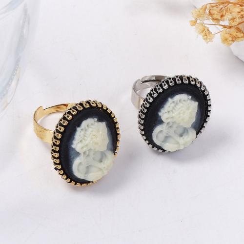 Эмаль цинкового сплава кольцо, цинковый сплав, Другое покрытие, ювелирные изделия моды & регулируемый & Женский & эмаль, Много цветов для выбора, продается PC