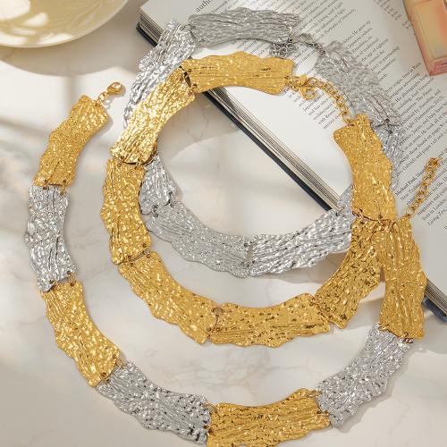 Ожерелье из нержавеющей стали ювелирные изделия, нержавеющая сталь, Другое покрытие, ювелирные изделия моды & Женский, Много цветов для выбора, 17mm, длина:Приблизительно 13.3 дюймовый, продается Strand