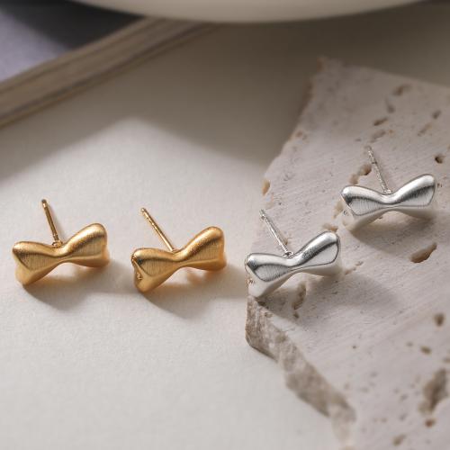 Латуни Стад Серьги, Латунь, Бантик, Другое покрытие, ювелирные изделия моды & Женский, Много цветов для выбора продается Пара