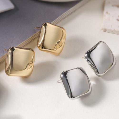 Латуни Стад Серьги, Латунь, Квадратная форма, Другое покрытие, ювелирные изделия моды & Женский, Много цветов для выбора продается Пара