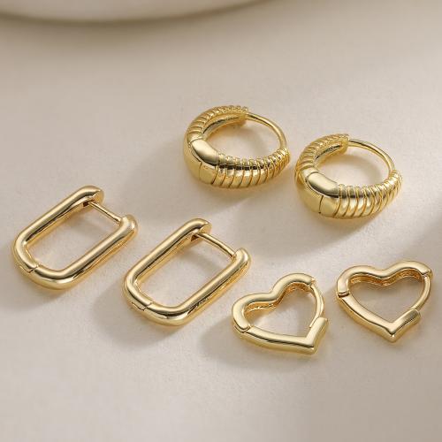 Латунь английском замке Хооп серьги, Другое покрытие, ювелирные изделия моды & разные стили для выбора & Женский, Много цветов для выбора, продается Пара