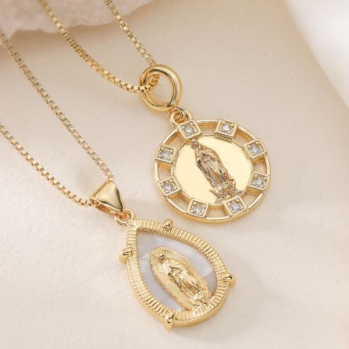 Корень Циркон Микро вымощает латунь ожерелье, Латунь, с 5cm наполнитель цепи, плакированный настоящим золотом, ювелирные изделия моды & регулируемый & разные стили для выбора & инкрустированное микро кубического циркония & Женский, Много цветов для выбора, длина:Приблизительно 45 см, продается Strand