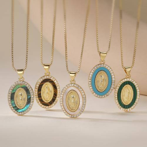 Корень Циркон Микро вымощает латунь ожерелье, Латунь, с 5cm наполнитель цепи, плакированный настоящим золотом, ювелирные изделия моды & регулируемый & инкрустированное микро кубического циркония & Женский, Много цветов для выбора длина:Приблизительно 45 см, продается Strand