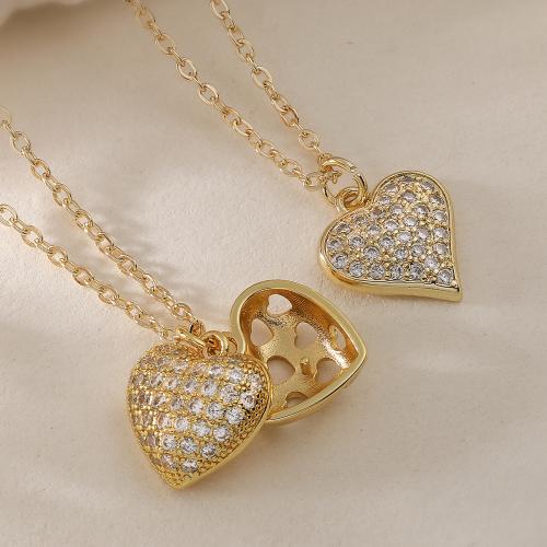 Корень Циркон Микро вымощает латунь ожерелье, Латунь, с 5cm наполнитель цепи, плакированный настоящим золотом, ювелирные изделия моды & регулируемый & разные стили для выбора & инкрустированное микро кубического циркония & Женский, Много цветов для выбора, длина:Приблизительно 45 см, продается Strand