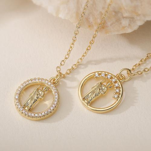 Корень Циркон Микро вымощает латунь ожерелье, Латунь, с 5cm наполнитель цепи, плакированный настоящим золотом, ювелирные изделия моды & регулируемый & разные стили для выбора & инкрустированное микро кубического циркония & Женский, Много цветов для выбора, длина:Приблизительно 45 см, продается Strand