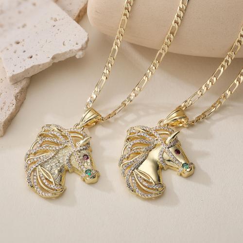 Корень Циркон Микро вымощает латунь ожерелье, Латунь, плакированный настоящим золотом, ювелирные изделия моды & регулируемый & разные стили для выбора & инкрустированное микро кубического циркония & Женский, Много цветов для выбора длина:Приблизительно 45 см, продается Strand