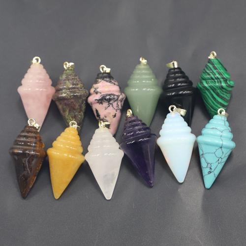 Gemstone ювелирные изделия Кулон, Полудрагоценный камень, Геометрический узор, полированный, DIY & различные материалы для выбора продается PC